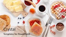  Presentation with coffe berry - Slides enhanced with jam chocolate spread and coffee background and a coral colored foreground