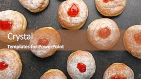  Presentation with hanukkah - Theme having jam on dark table hanukkah background and a coral colored foreground