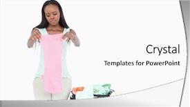  Presentation with young man and a woman - Theme with jam packed - young woman packing her trunk background and a white colored foreground