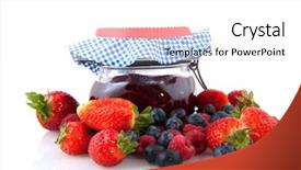  Presentation with fruit jam - PPT theme enhanced with jam with a diversity of fruit from the season background and a white colored foreground
