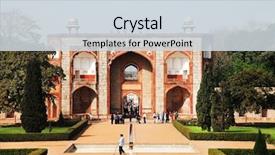  Presentation with mughal - Presentation theme enhanced with young lady with blank workbook background and a sky blue colored foreground