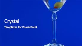  Presentation with blessed virgin mary statue blue - Theme consisting of james bond - martini on blue background background and a dark gray colored foreground