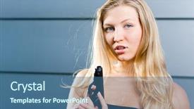  Presentation with secret agent - Presentation theme enhanced with james bond - sexy blonde woman background and a ocean colored foreground