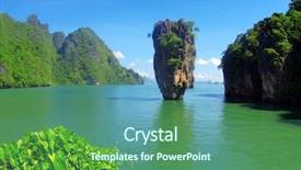  Presentation with james bond - PPT layouts having james bond island in thailand background and a ocean colored foreground