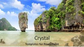  Presentation with james bond - Cool new slides with james bond island phang nga backdrop and a yellow colored foreground