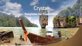  Presentation with james bond - Cool new presentation theme with james bond island phang nga backdrop and a teal colored foreground