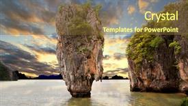  Presentation with james bond - Audience pleasing theme consisting of james bond island phang nga backdrop and a tawny brown colored foreground
