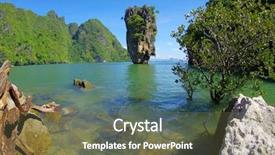  Presentation with james bond - Theme consisting of james bond island phang nga background and a tawny brown colored foreground