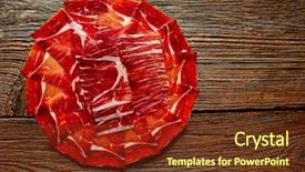  Presentation with spain - Beautiful presentation design featuring jamon iberico han from andalusian backdrop and a tawny brown colored foreground