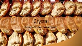  Presentation with spain - PPT theme having jamon serrano ham from spain whole in a row iberico background and a gold colored foreground