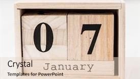  Presentation with january - Cool new PPT layouts with jan birthdays - wooden calendar that shows seventh backdrop and a lemonade colored foreground