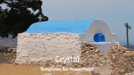  Presentation with saint - Colorful slides enhanced with jan steen - church of agios ioannis saint backdrop and a coral colored foreground