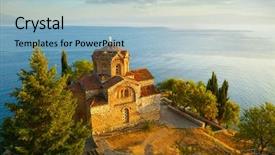  Presentation with macedonia - Presentation theme enhanced with jan steen - church of st john background and a  colored foreground