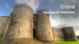  Presentation with john locke - PPT theme consisting of jan steen - king john castle in limerick background and a gray colored foreground