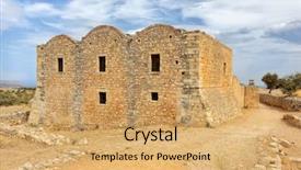  Presentation with john calvin - Audience pleasing presentation design consisting of jan steen - monastery of st john backdrop and a yellow colored foreground