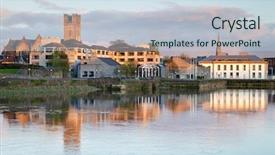  Presentation with river waste - Slide deck consisting of jan steen - shannon river scenery in limerick background and a sky blue colored foreground