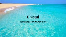  Presentation with beach - Presentation having jandia beach risco el paso background and a arctic colored foreground