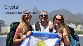  Presentation with sport - Cool new slide set with janeiro with christ the redeemer backdrop and a light blue colored foreground