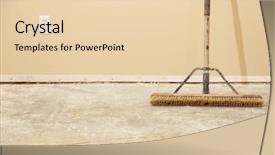  Presentation with flooring - Cool new PPT theme with janitorial - blank concrete house floor backdrop and a lemonade colored foreground