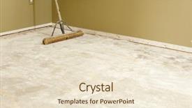  Presentation with flooring - PPT theme consisting of janitorial - blank concrete house floor background and a lemonade colored foreground