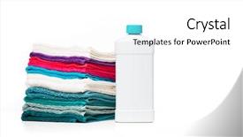  Presentation with bottle - Slides with janitorial - photo of one bottle background and a white colored foreground