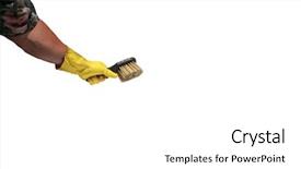  Presentation with anti parasitic of human - Beautiful presentation featuring janitorial services - isolated human arm wears backdrop and a  colored foreground