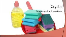  Presentation with cleaning services - Slide deck consisting of janitorial services - protective and cleaning products background and a white colored foreground