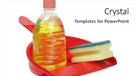  Presentation with cleaning - Audience pleasing theme consisting of janitorial services - protective and cleaning products backdrop and a  colored foreground