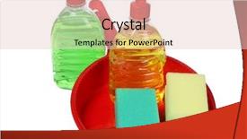  Presentation with cleaning - PPT layouts enhanced with janitorial services - protective and cleaning products background and a lemonade colored foreground