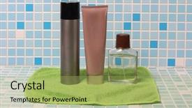  Presentation with blood products in medical - Beautiful theme featuring janitorial services - protective and cleaning products backdrop and a mint green colored foreground