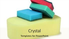  Presentation with protective parent - Cool new PPT layouts with janitorial services - protective and cleaning products backdrop and a blonde colored foreground