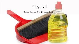  Presentation with rubber gloves - Audience pleasing PPT layouts consisting of janitorial services - protective rubber gloves and cleaning backdrop and a  colored foreground