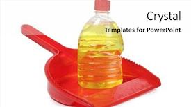  Presentation with cleaning services - Audience pleasing slide set consisting of janitorial services - red scrub and cleaning products backdrop and a white colored foreground