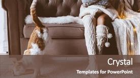  Presentation with winter scene - Colorful PPT layouts enhanced with january - cold autumn or winter weekend backdrop and a tawny brown colored foreground