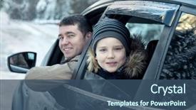  Presentation with black father - PPT theme consisting of january - happiness caucasian smilling boy background and a ocean colored foreground