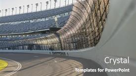  Presentation with motorsports - Audience pleasing theme consisting of january-05-2017-daytona-beach backdrop and a gray colored foreground
