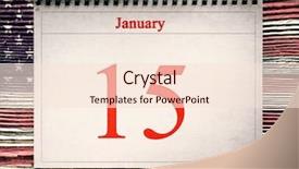  Presentation with martin luther king - Presentation theme featuring january 15 in the calendar background and a lemonade colored foreground