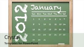  Presentation with annual cycle green mayan calendar - Slide deck having january 2012 calendar on green background and a seafoam green colored foreground