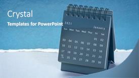  Presentation with abstract business - Cool new theme with january-2021-spiral-desktop-calendar backdrop and a teal colored foreground