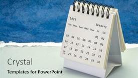  Presentation with january - Colorful presentation theme enhanced with january-2021-spiral-desktop-calendar backdrop and a sky blue colored foreground