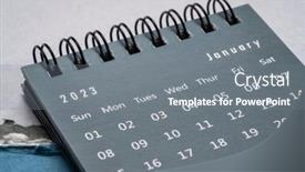  Presentation with january - Presentation enhanced with january-2023-spiral-desktop-calendar background and a gray colored foreground