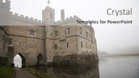  Presentation with england - Cool new PPT theme with january-25-2017-leeds-castle backdrop and a sky blue colored foreground