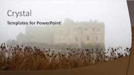  Presentation with england - PPT theme featuring january-25-2017-leeds-castle background and a sky blue colored foreground
