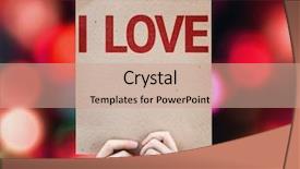  Presentation with love - PPT theme consisting of january effect - i love card with colorful background and a  colored foreground