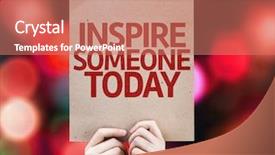  Presentation with inspire - Colorful slides enhanced with january effect - inspire someone today written backdrop and a coral colored foreground
