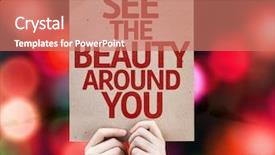  Presentation with beauty - Beautiful presentation theme featuring january effect - see the beauty around you backdrop and a coral colored foreground