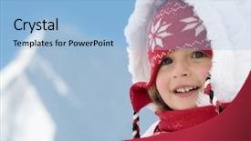  Presentation with february - Presentation theme having january february - winter holiday background and a  colored foreground