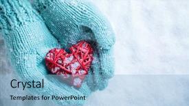  Presentation with hands heart - Colorful slide deck enhanced with january february - woman hands in light teal backdrop and a light blue colored foreground