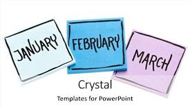  Presentation with black ink - Beautiful slides featuring january february and march - handwriting backdrop and a  colored foreground