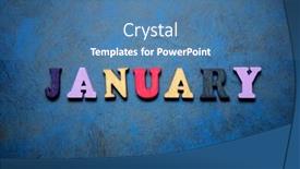  Presentation with january - Cool new presentation theme with january-word-on-a-blue backdrop and a teal colored foreground